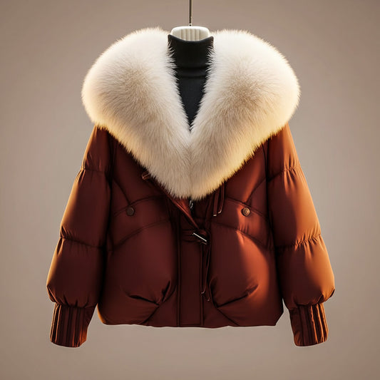 Women's Wrap Belted Draped Puffer Jacket – Warm Fall & Winter