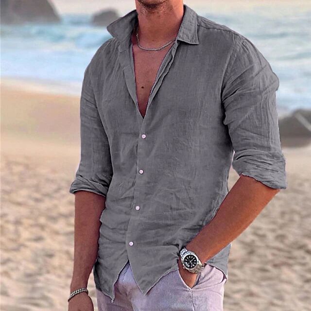 Men's Airy Linen Summer Shirt for Ultimate Comfort-The Yellow Prime