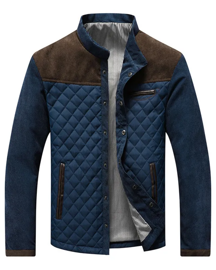 Veste homme matelassée à empiècements contrastés