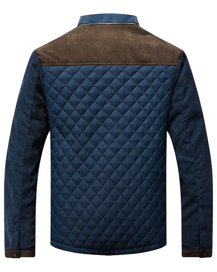 Veste homme matelassée à empiècements contrastés