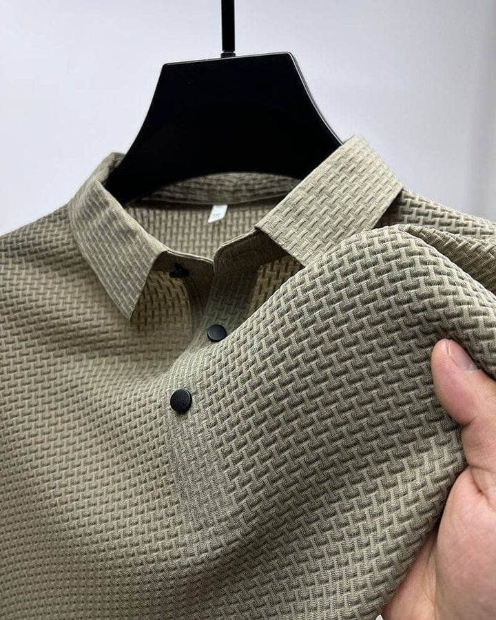 Morris | Men's Luxurious Mesh Silk Summer Shirt-The Yellow Prime