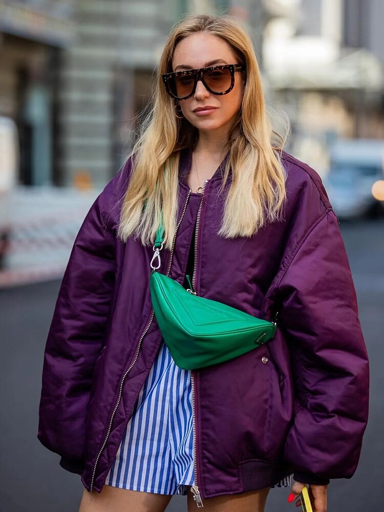 Women's Oversized Bomber Jacket