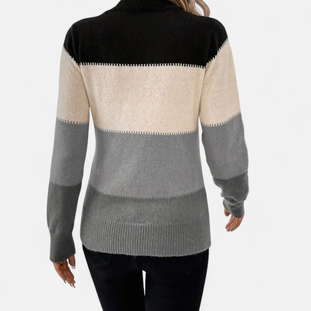 Women's Classic Striped Crew Neck Sweater