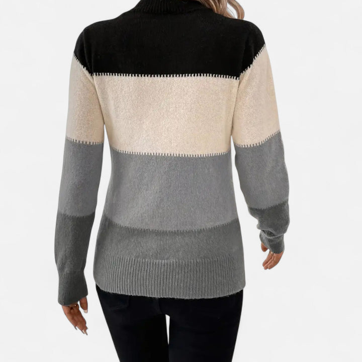 Women's Classic Striped Crew Neck Sweater
