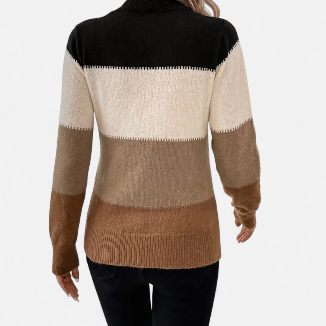 Women's Classic Striped Crew Neck Sweater