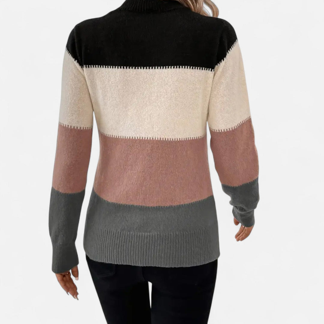 Women's Classic Striped Crew Neck Sweater