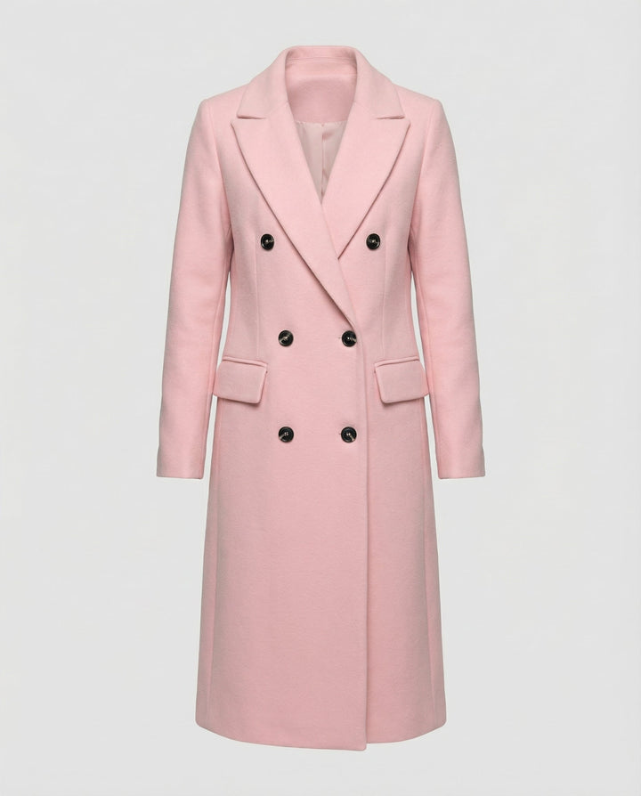 Elegant trenchcoat med huva och slag med hack för kvinnor