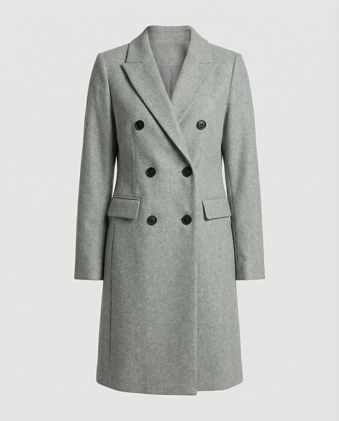 Elegant trenchcoat med huva och slag med hack för kvinnor