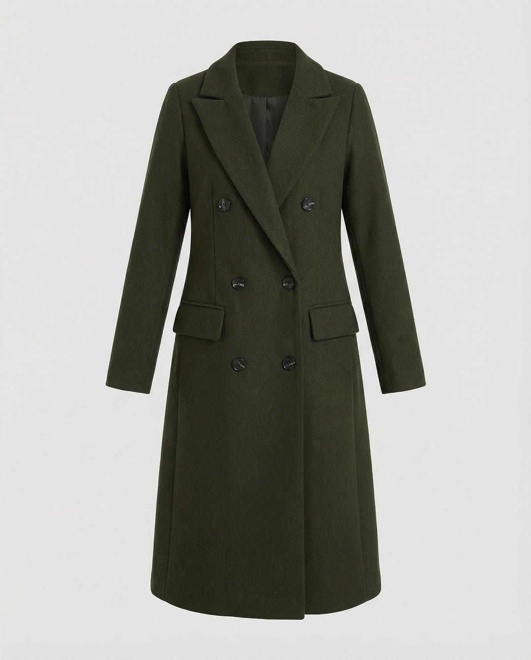 Elegant trenchcoat med huva och slag med hack för kvinnor