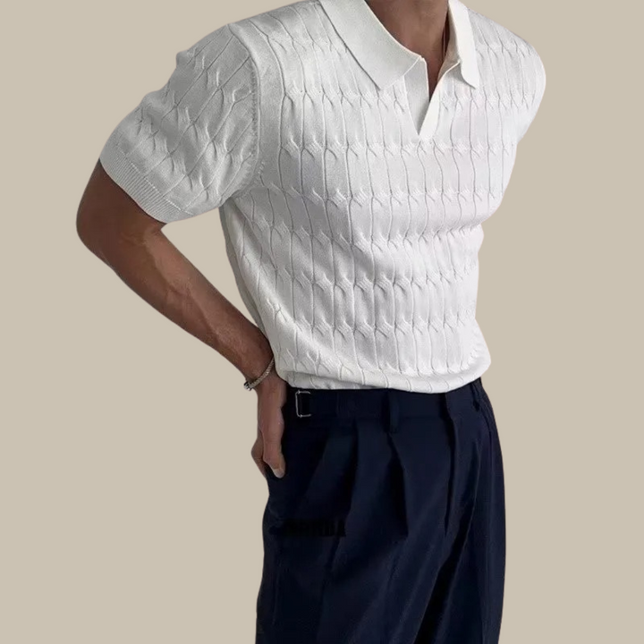 Men's Smart-Casual Short-Sleeved Polo Shirt-The Yellow Prime