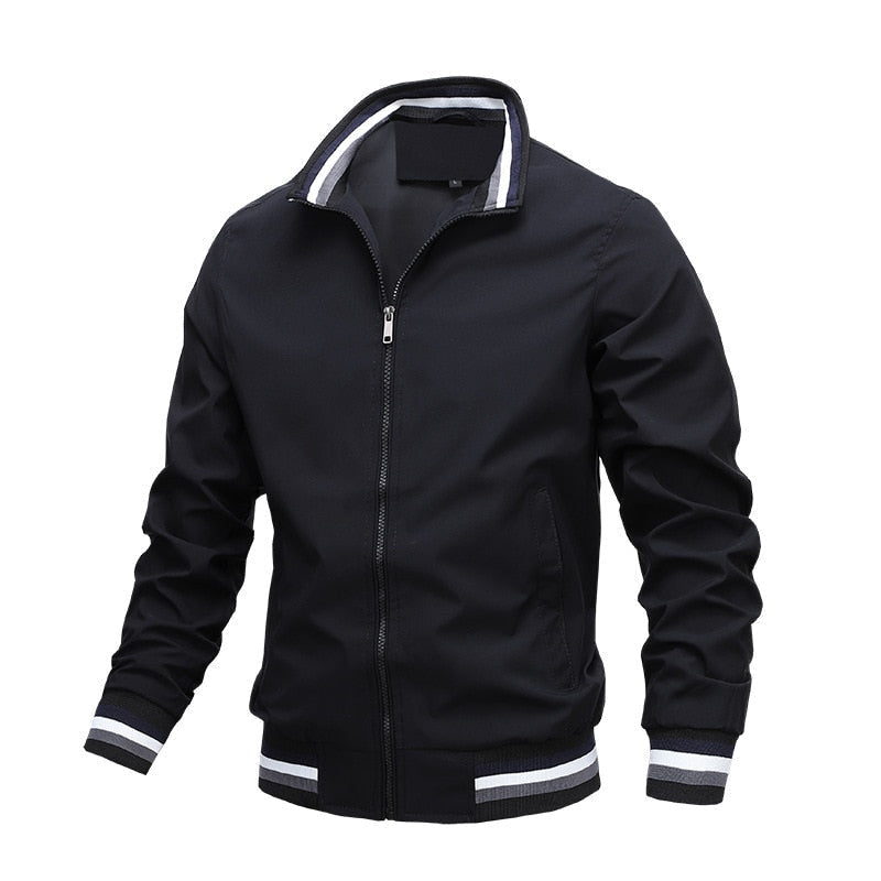 Giacca bomber classica casual da uomo con cerniera