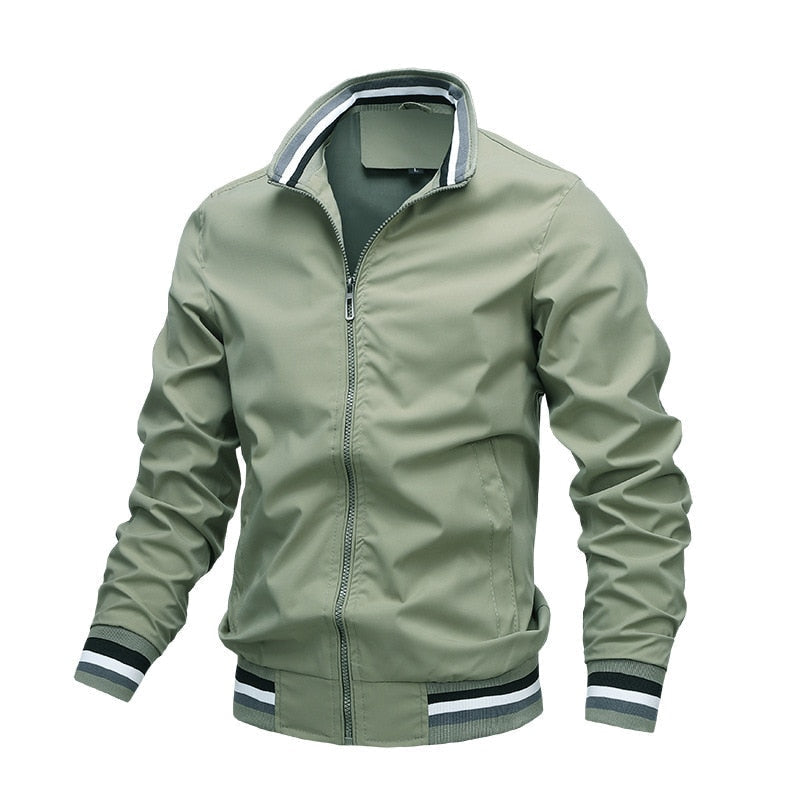 Giacca bomber classica casual da uomo con cerniera