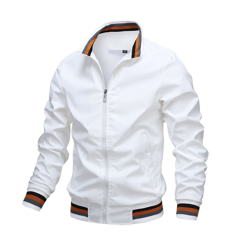 Giacca bomber classica casual da uomo con cerniera