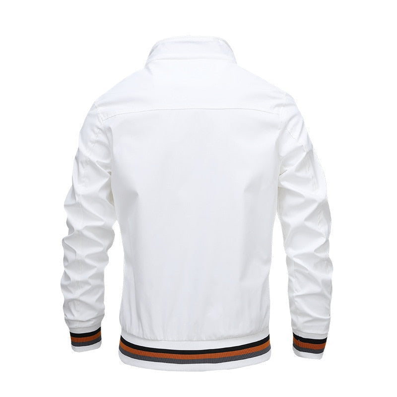 Giacca bomber classica casual da uomo con cerniera