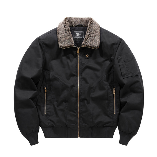 Blouson aviateur pour homme à col zippé - L’incontournable chaud de l’automne et de l’hiver