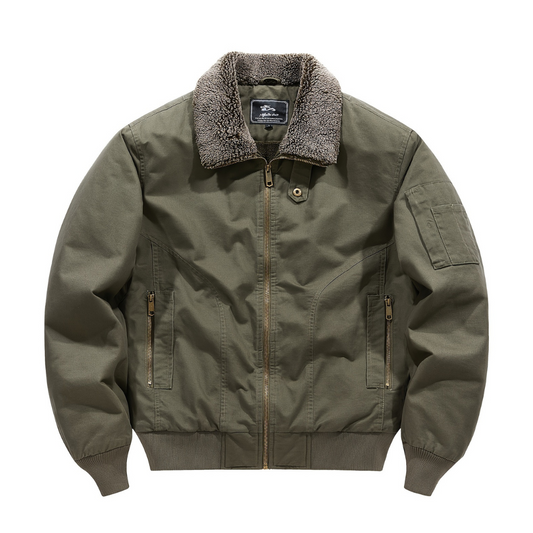 Blouson aviateur pour homme à col zippé - L’incontournable chaud de l’automne et de l’hiver