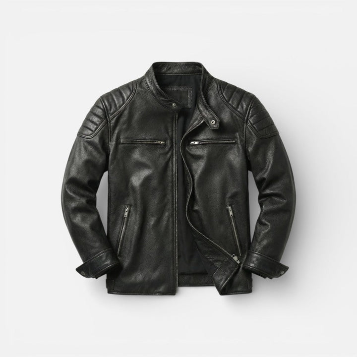 Giacca da moto da uomo in pelle