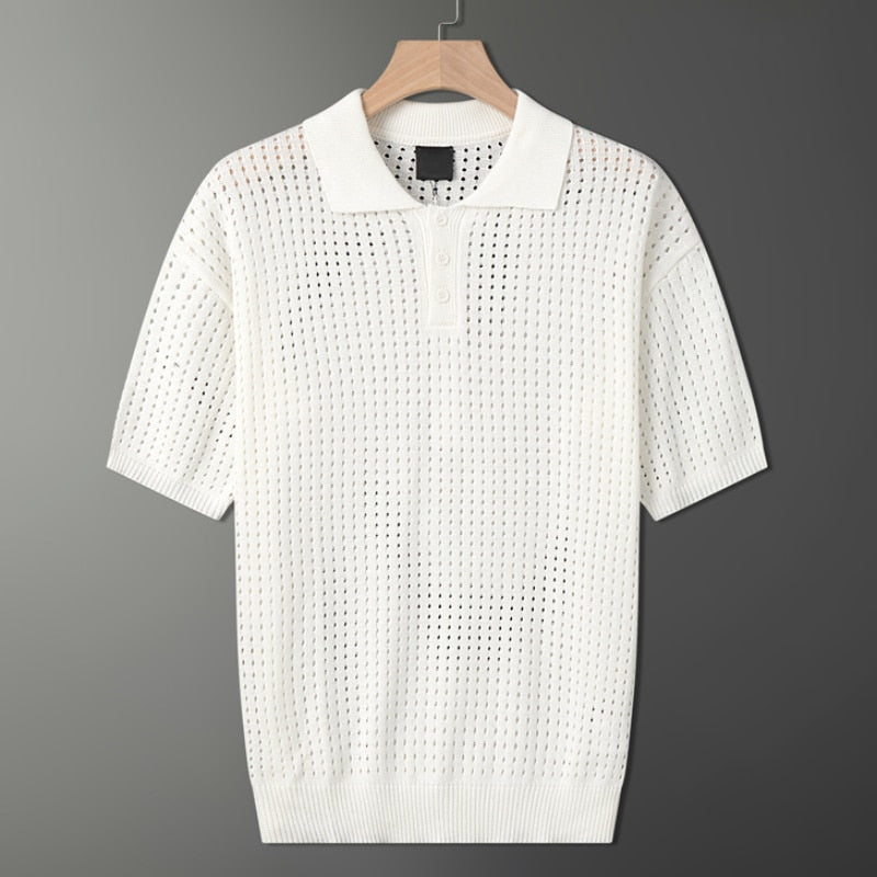 Men's Stylish Open Polo Shirt-The Yellow Prime