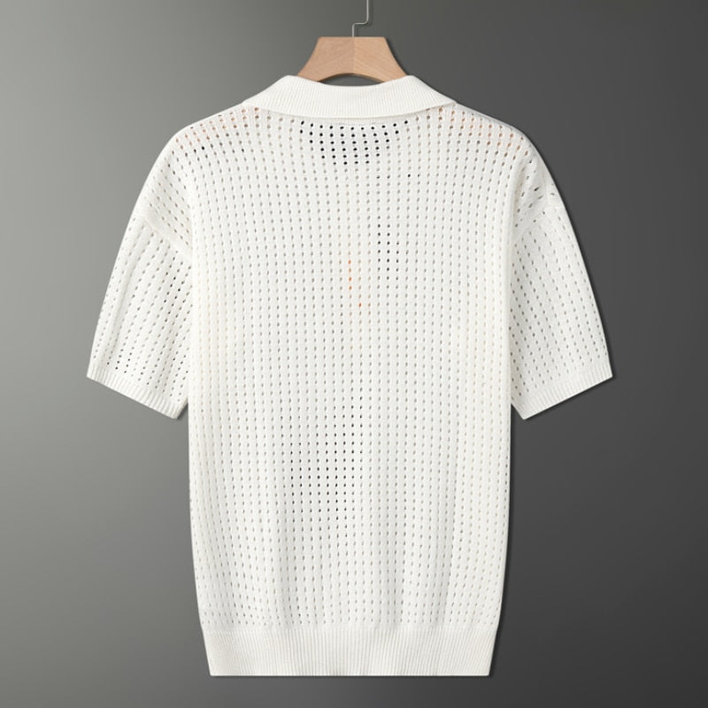 Men's Stylish Open Polo Shirt-The Yellow Prime