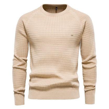 Maglione casual da uomo in maglia a girocollo – Un capo caldo e confortevole, essenziale per autunno e inverno