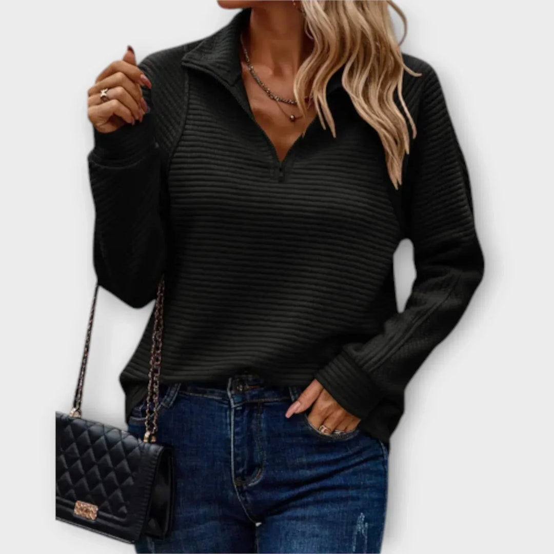 Dalia | Women's Half-Zip Pullover-The Yellow Prime