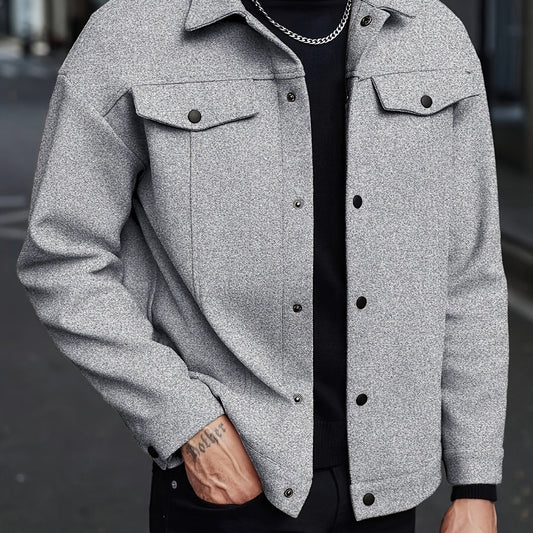 Veste zippée ajustée pour homme, pour un confort élégant - Chaude pour l’automne et l’hiver
