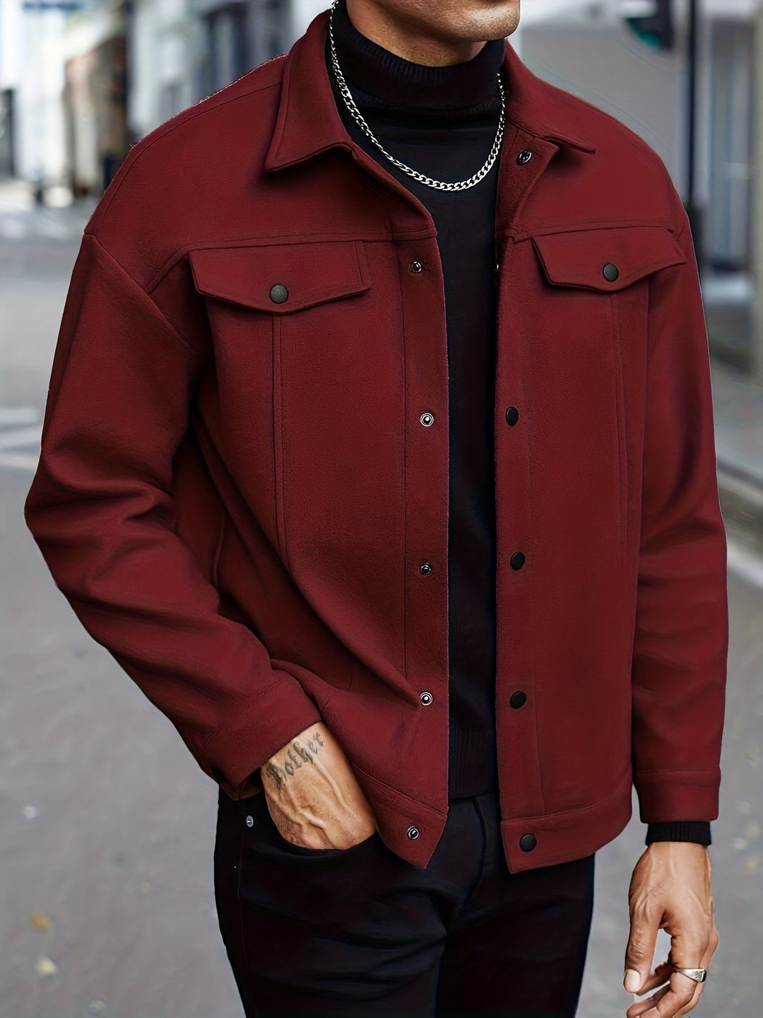 Men's Tailored Zip Jacket for Stylish Comfort