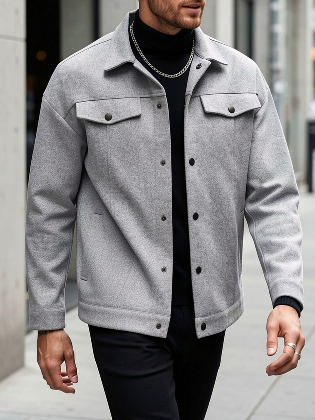 Men's Tailored Zip Jacket for Stylish Comfort