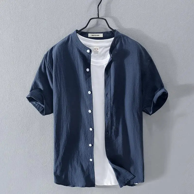 Men's Cotton-Linen Shirt - Del Mar Style-The Yellow Prime