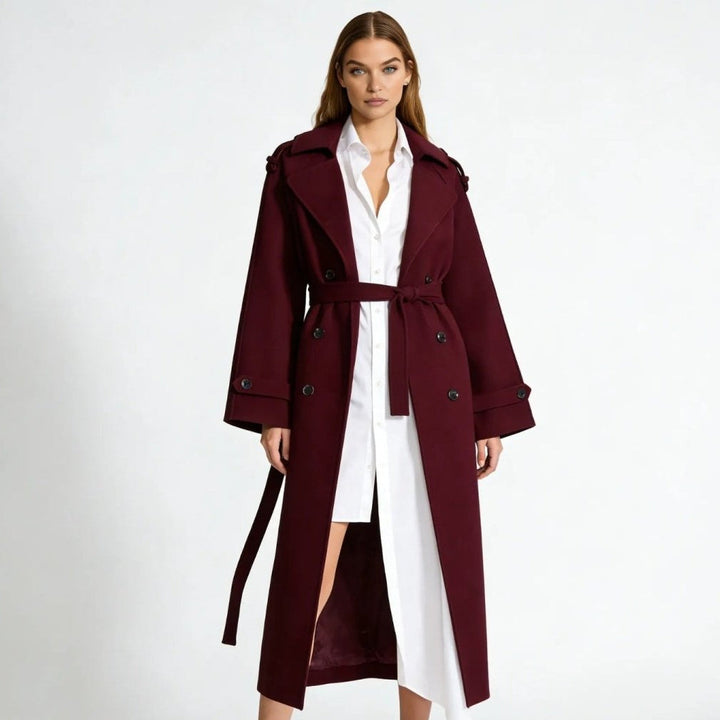 Women's Classic Belted Fluid Trench Coat