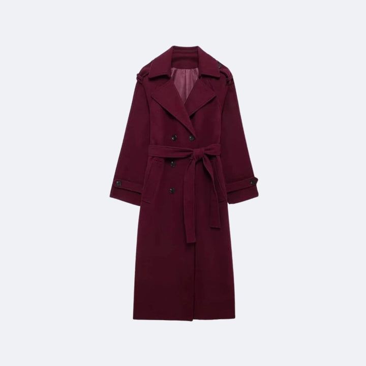 Women's Classic Belted Fluid Trench Coat