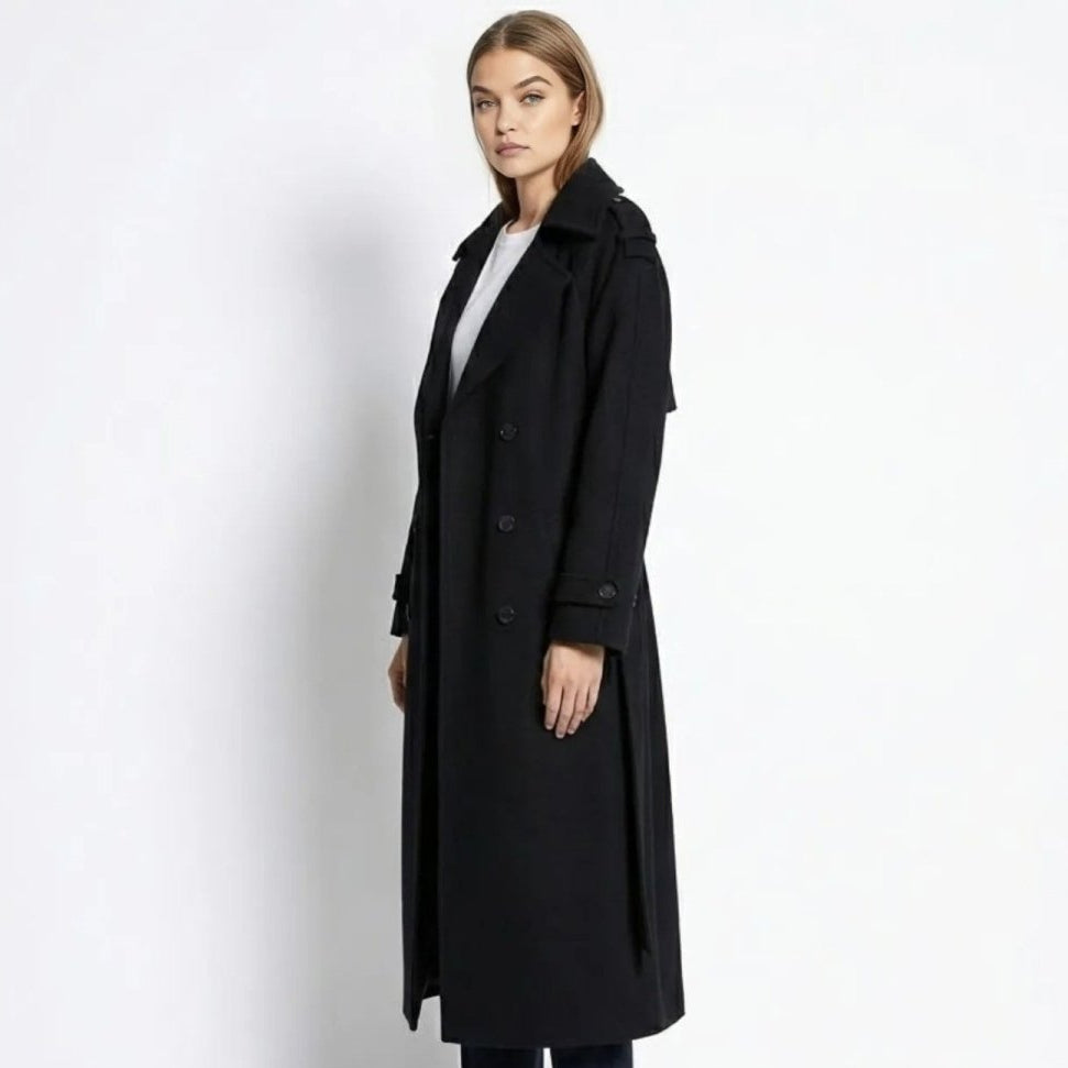 Women's Classic Belted Fluid Trench Coat
