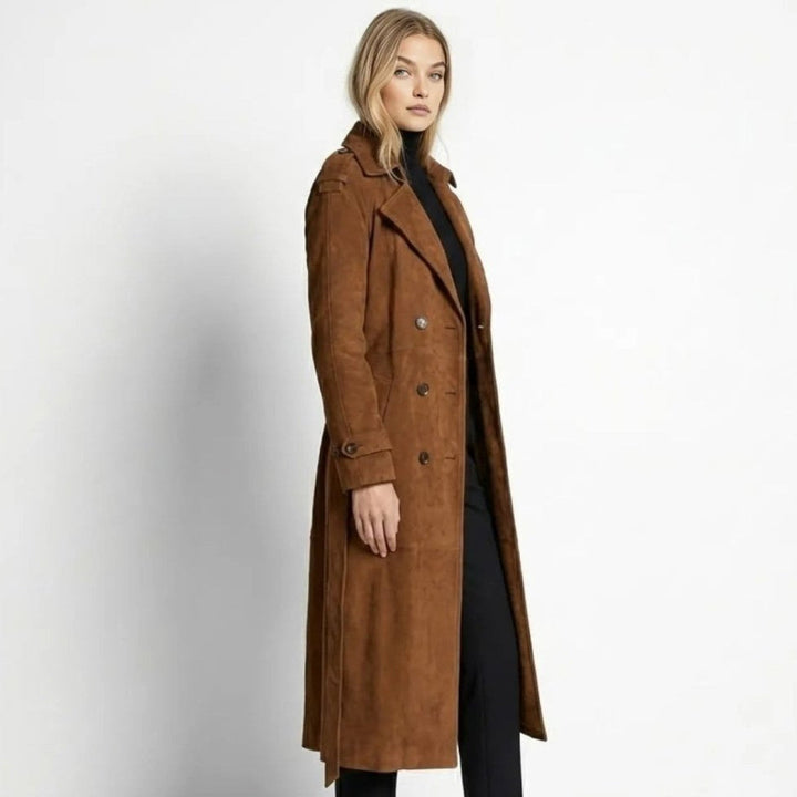 Women's Classic Belted Fluid Trench Coat