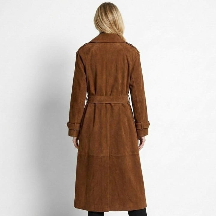 Women's Classic Belted Fluid Trench Coat