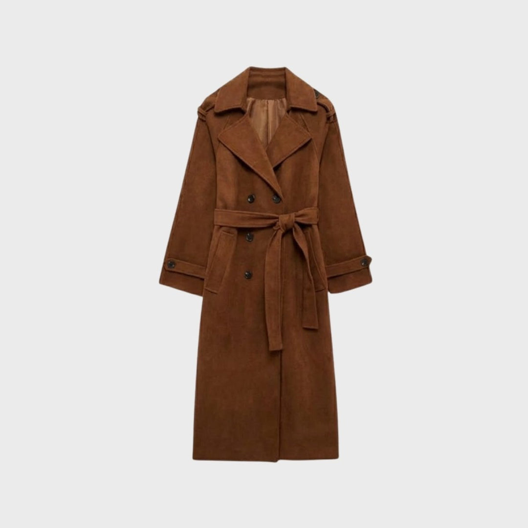 Women's Classic Belted Fluid Trench Coat