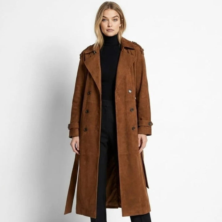 Women's Classic Belted Fluid Trench Coat