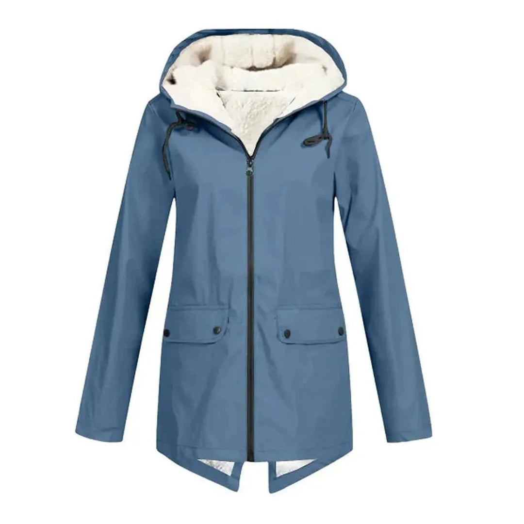 Trench-coat oversize épuré à revers crantés pour femme