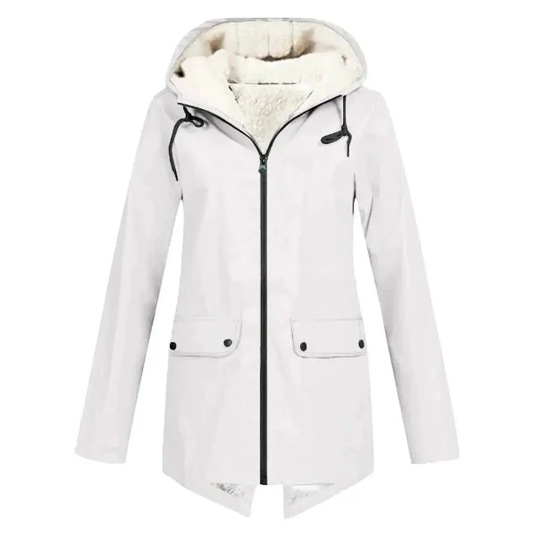 Trench-coat oversize épuré à revers crantés pour femme
