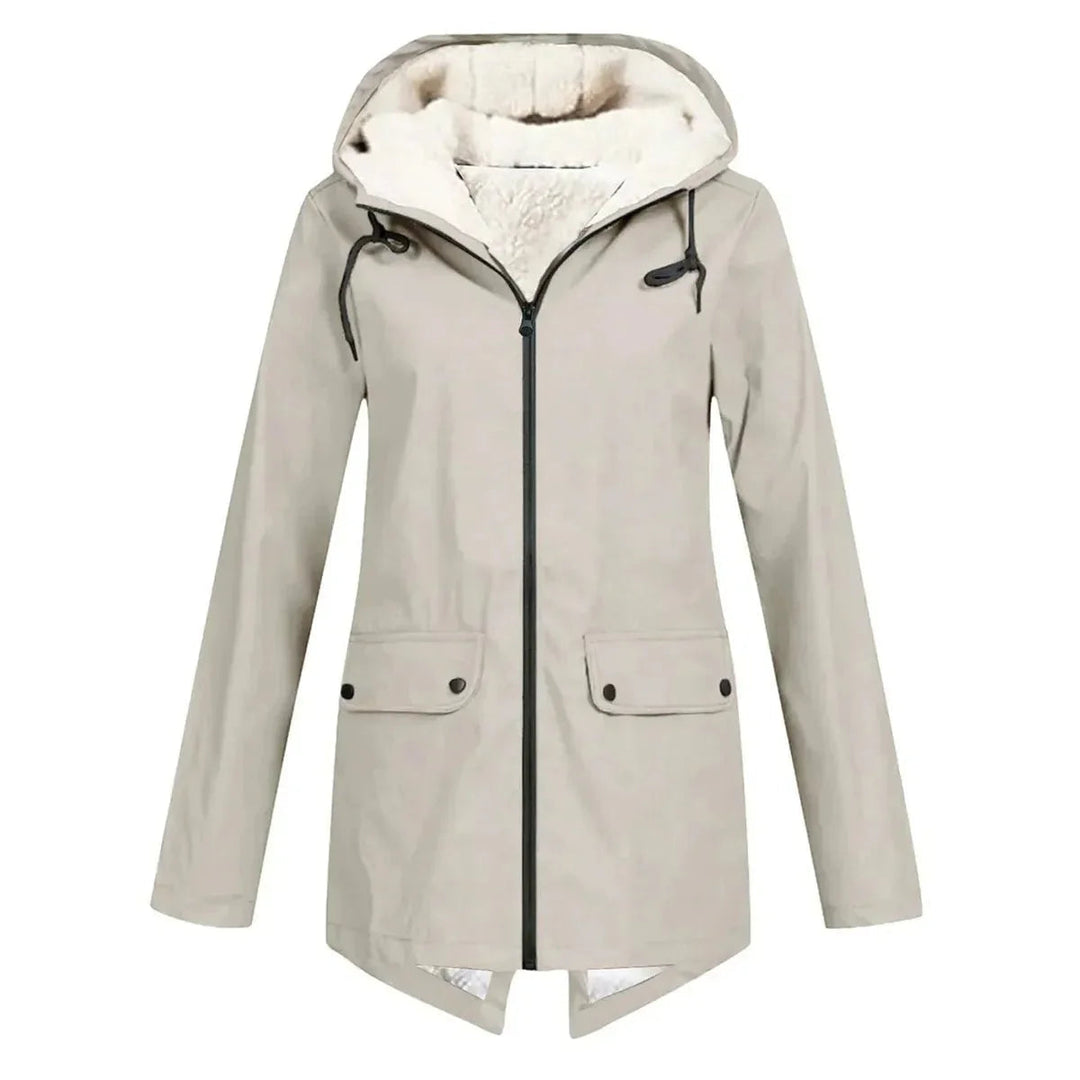 Trench-coat oversize épuré à revers crantés pour femme