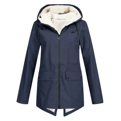 Oversized elegante trenchcoat met revers met inkeping voor dames – warm voor herfst en winter