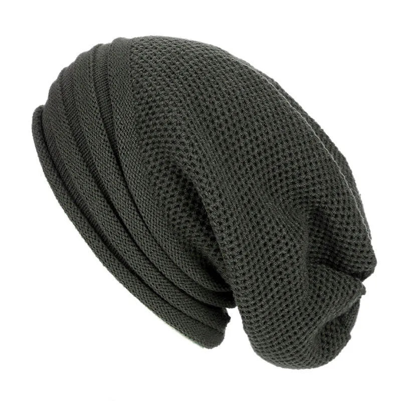 Women's Oversized Knitted Slouchy Beanie for Winter-The Yellow Prime