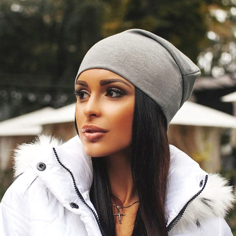 Women's Soft Cozy Slouch Beanie - Cotton Blend for Winter Wear-The Yellow Prime