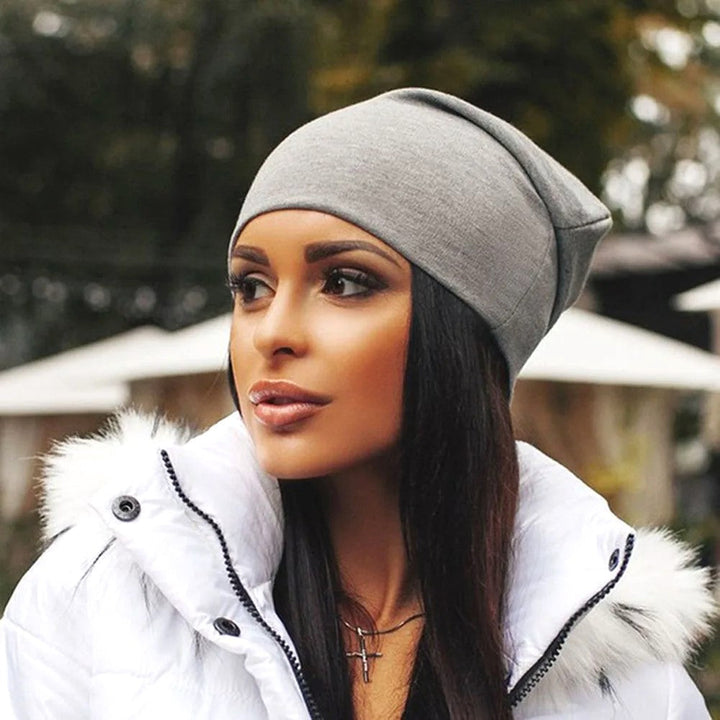 Women's Soft Cozy Slouch Beanie - Cotton Blend for Winter Wear-The Yellow Prime