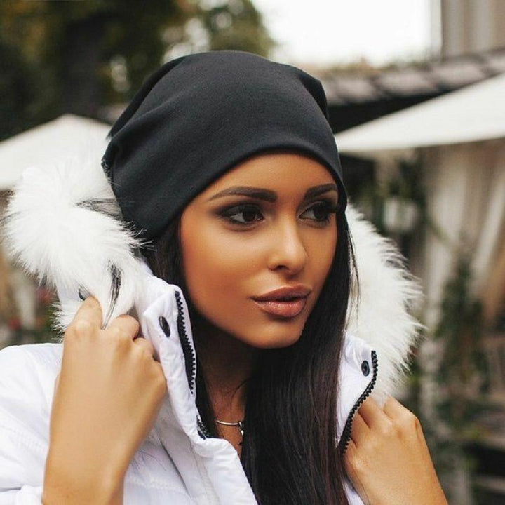 Women's Soft Cozy Slouch Beanie - Cotton Blend for Winter Wear-The Yellow Prime