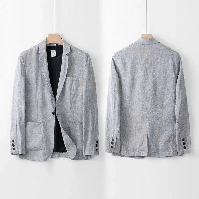 Men's Slim Fit Summer Suit – Lightweight Cotton and Hemp Blend-The Yellow Prime