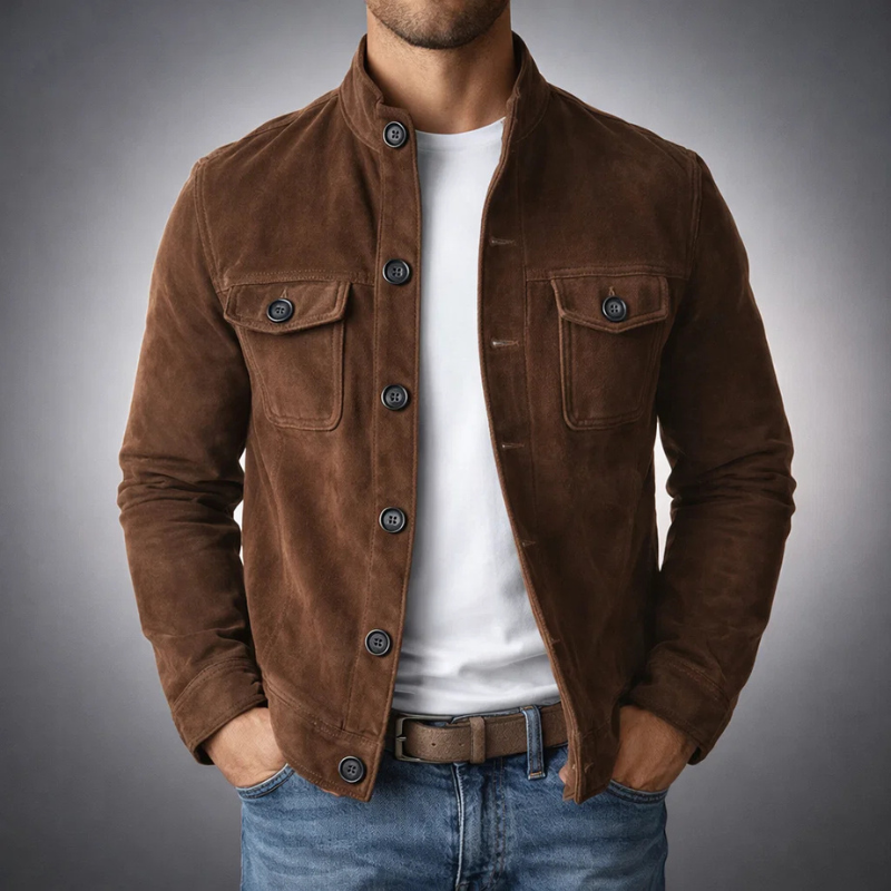 Manteau homme au style éditorial distingué
