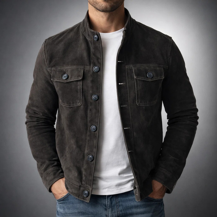 Manteau homme au style éditorial distingué