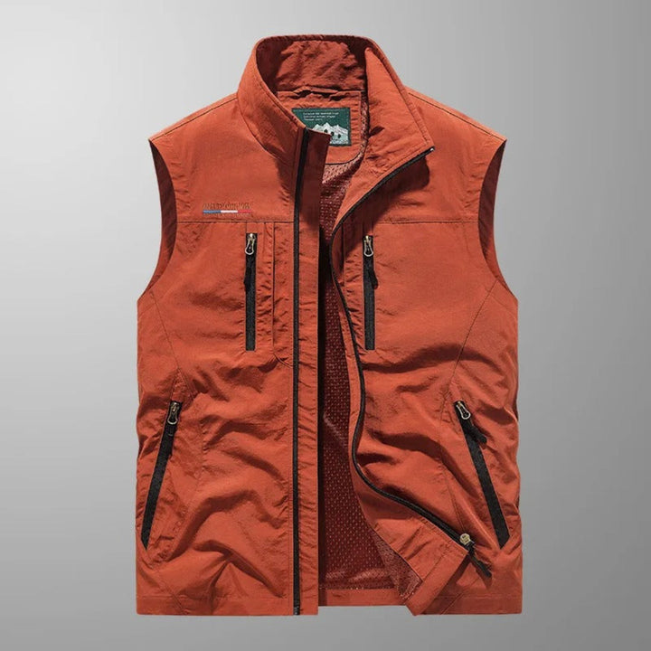 Men's Hooded Zip-Up Draped Coat