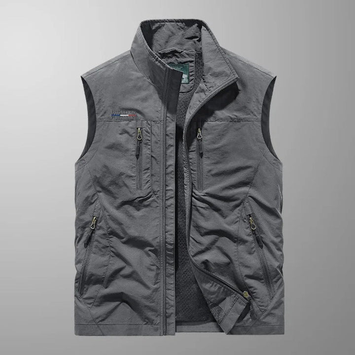 Men's Hooded Zip-Up Draped Coat
