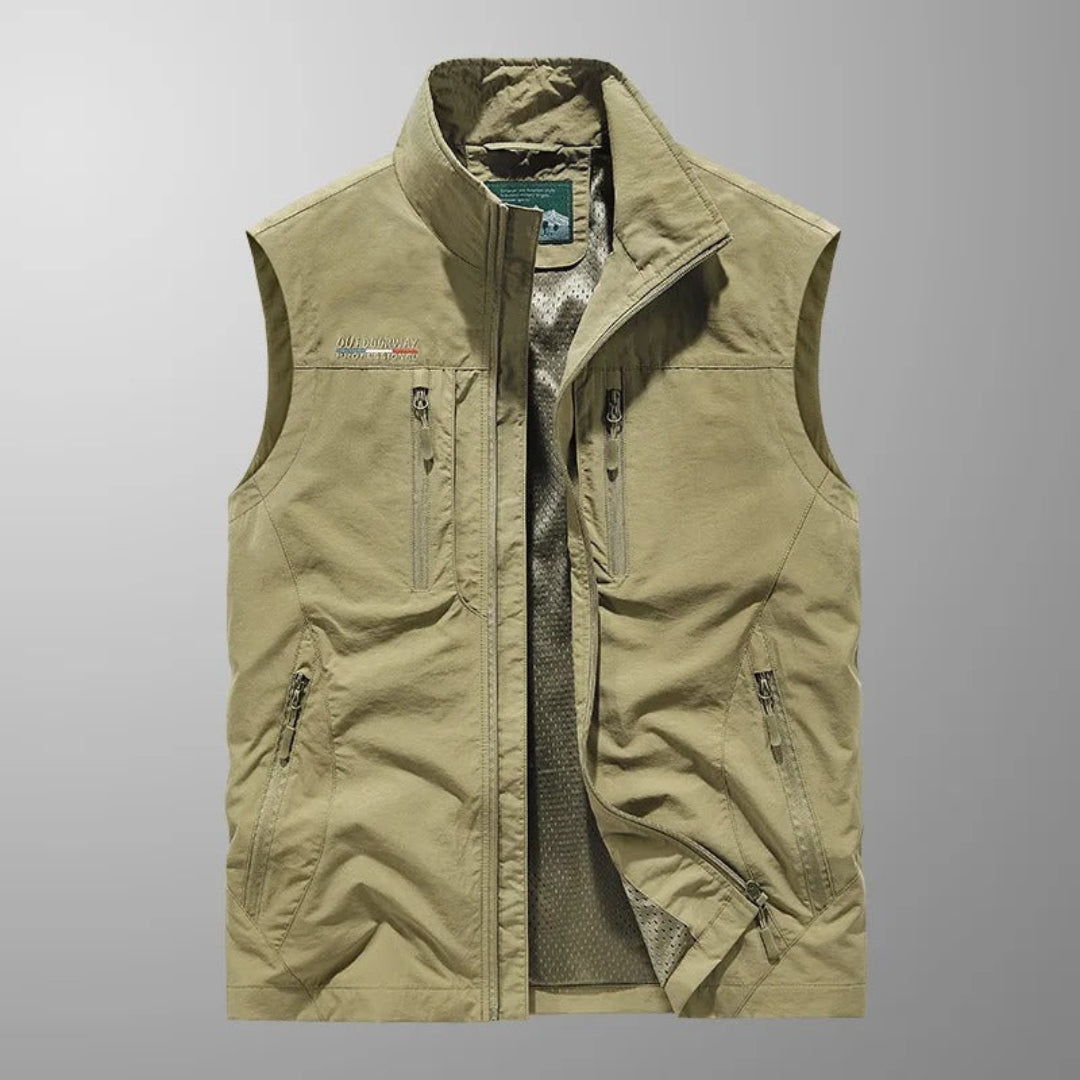 Men's Hooded Zip-Up Draped Coat